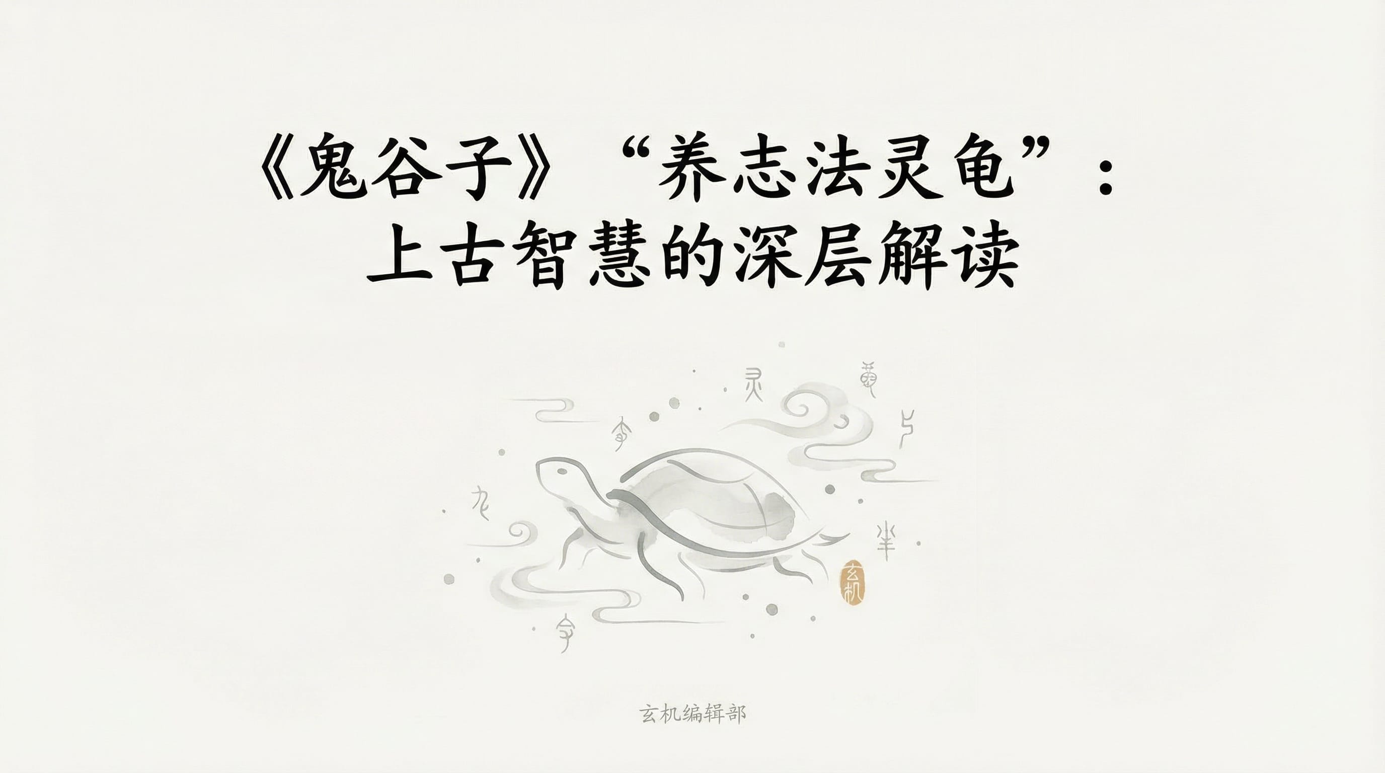 《鬼谷子》“养志法灵龟”:上古智慧的深层解读